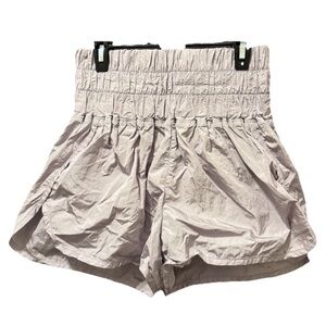 FP Movement Shorts Womens Medium Purple Smocked High Rise Running Athletic Lined